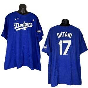 NWT Nike Shohei Ohtani Dodgers 2025 World Series Champions T-Shirt Mens 4XL Blue